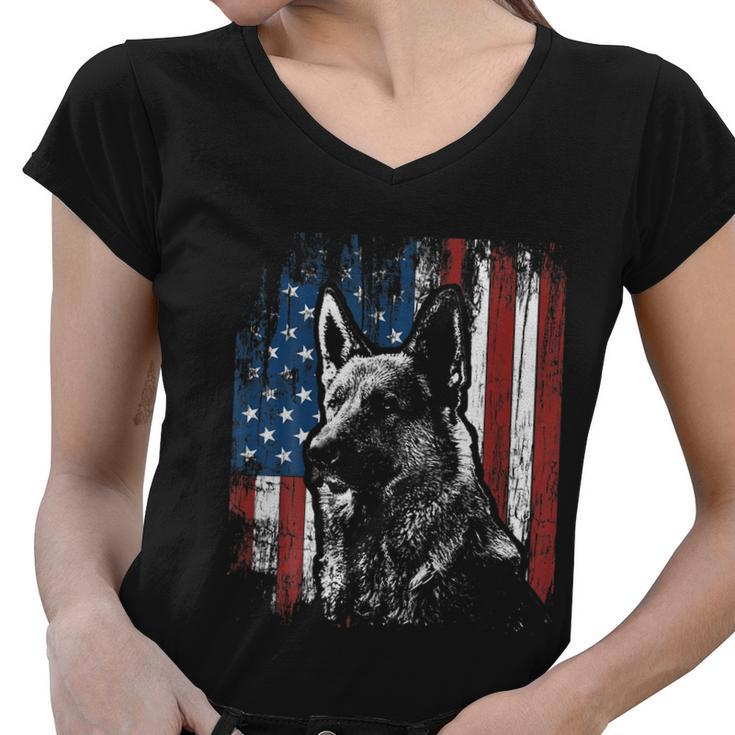 Patrioticgiftgermangiftshepherdgiftamericangiftflag Dog Gift Men Women Gift Women V-Neck T-Shirt