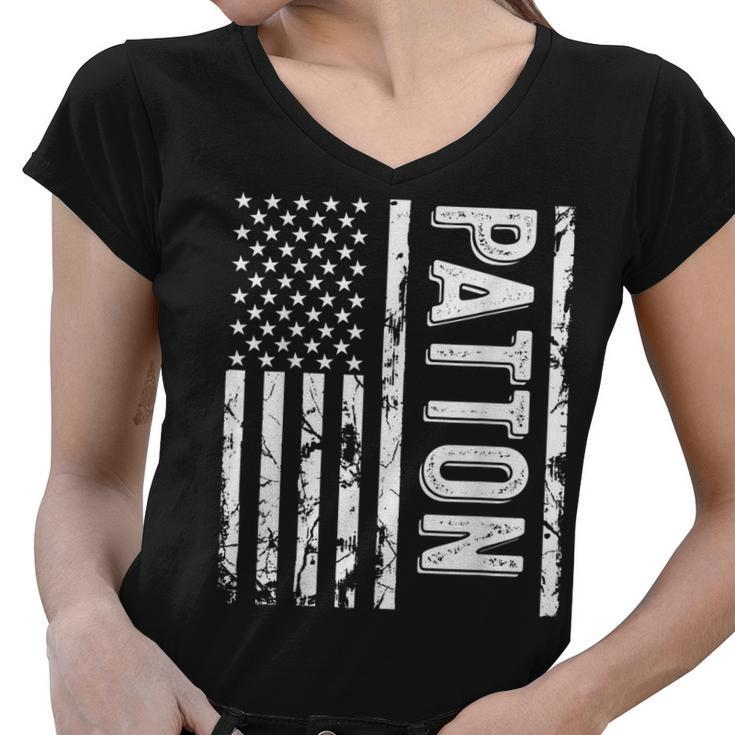 Patton Last Name Funny Surname Team Patton Family Reunion  Women V-Neck T-Shirt
