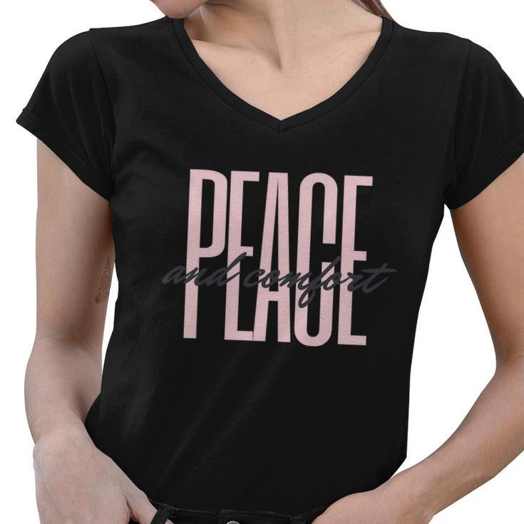 Peace And Comfort Women V-Neck T-Shirt