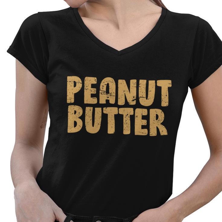 Peanut Butter Matching Women V-Neck T-Shirt