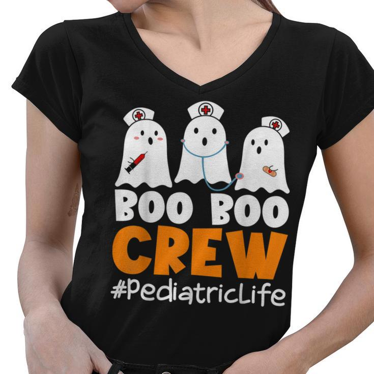 Pediatric Life Boo Boo Crew Nurse Ghost Halloween Costume  Women V-Neck T-Shirt