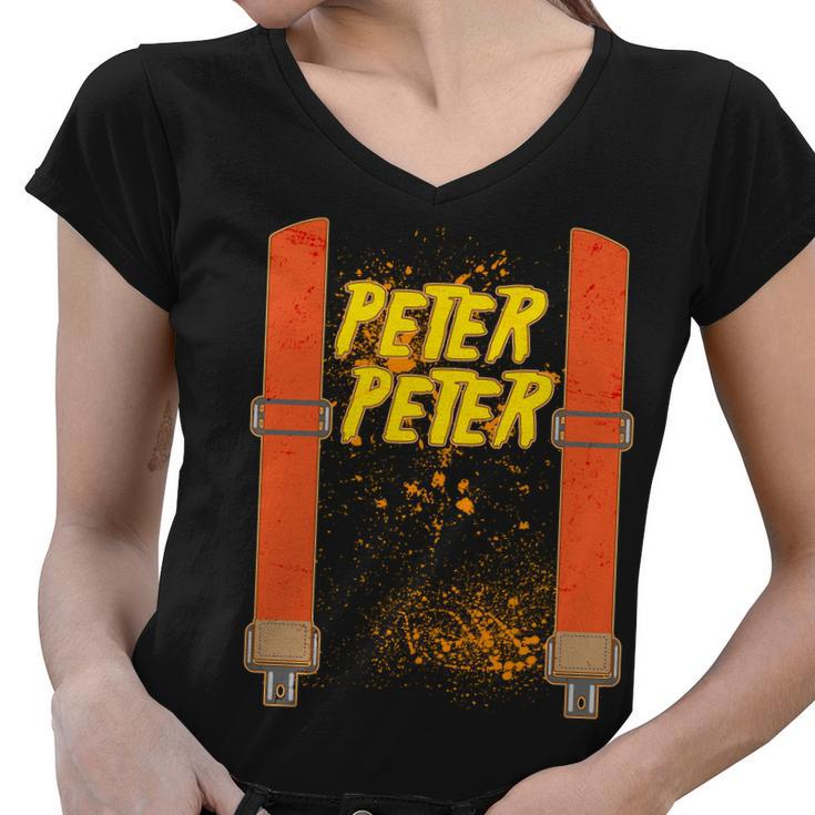 Peter Peter Pumpkin Eater Halloween Costume Tshirt Women V-Neck T-Shirt