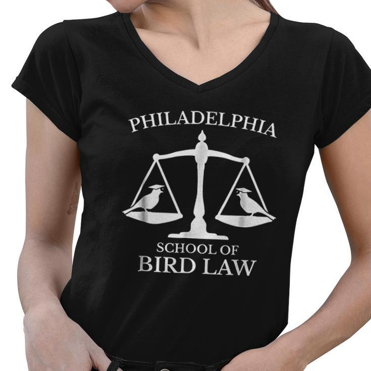 Philadelphia School Of Bird Law V2 Women V-Neck T-Shirt