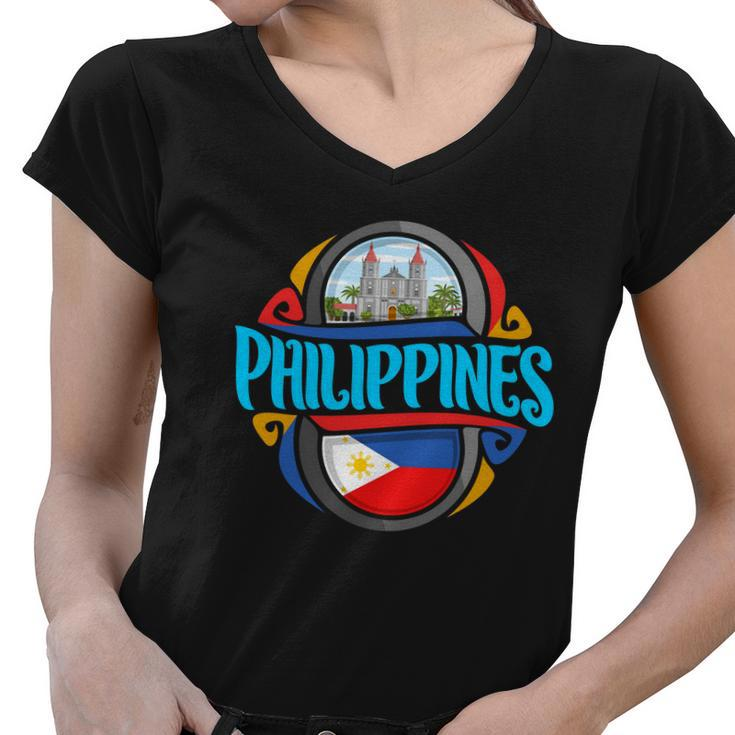 Philippines V2 Women V-Neck T-Shirt