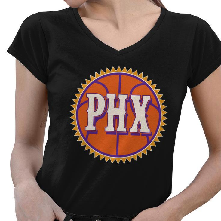 Phoenix Phx Basketball Sun Ball Women V-Neck T-Shirt