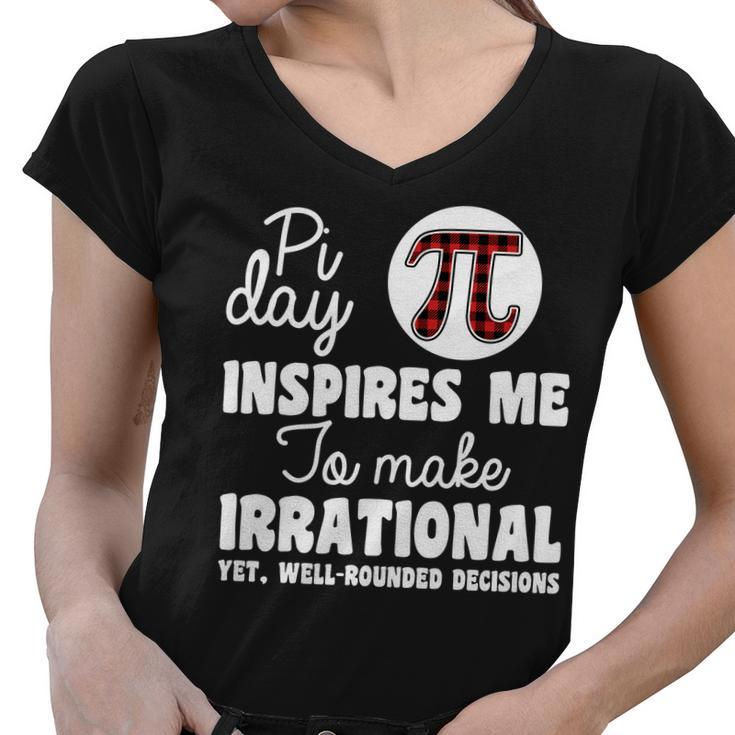 Pi Inspires Me Funny Pi Day 314 Tshirt Women V-Neck T-Shirt