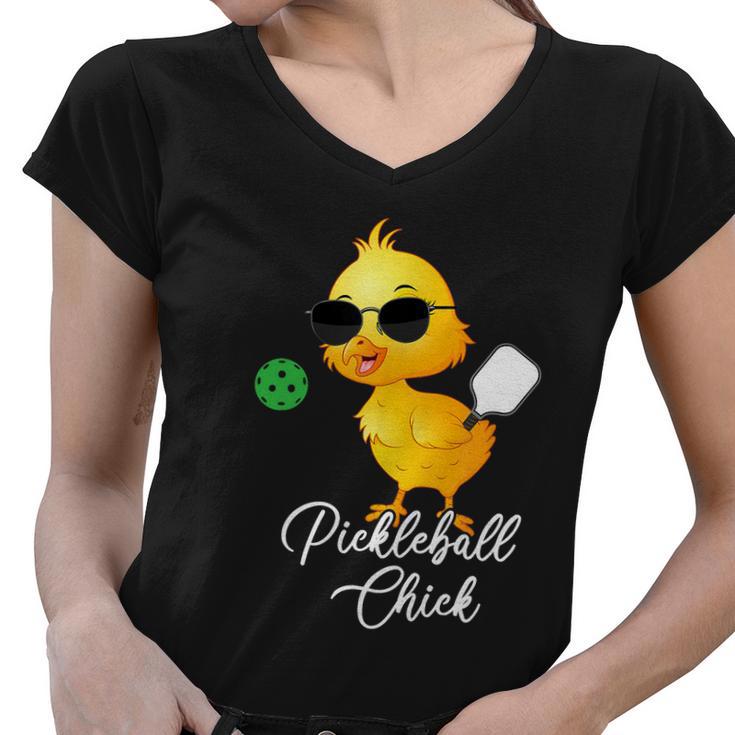 Pickleball Chick Funny Pickleball Tshirt Tshirt Women V-Neck T-Shirt