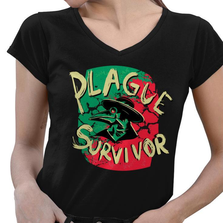 Plague Survivor Women V-Neck T-Shirt