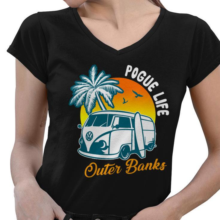 Pogue Life Banks Bronco Van Outer Tshirt Women V-Neck T-Shirt