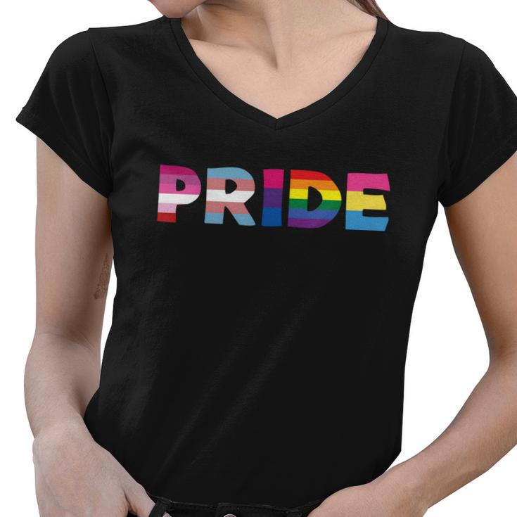 Pride Lgbt Gay Pride Lesbian Bisexual Ally Quote V3 Women V-Neck T-Shirt