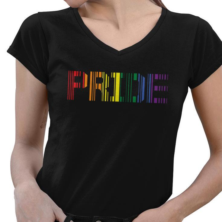 Pride Lgbt Gay Pride Lesbian Bisexual Ally Quote Women V-Neck T-Shirt