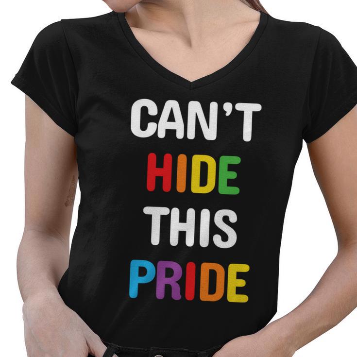 Pride Month Cant Hide This Pride Lgbt Women V-Neck T-Shirt