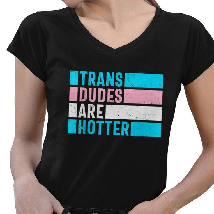 Pride Month Trans Are Hotter Lgbt Women V-Neck T-Shirt