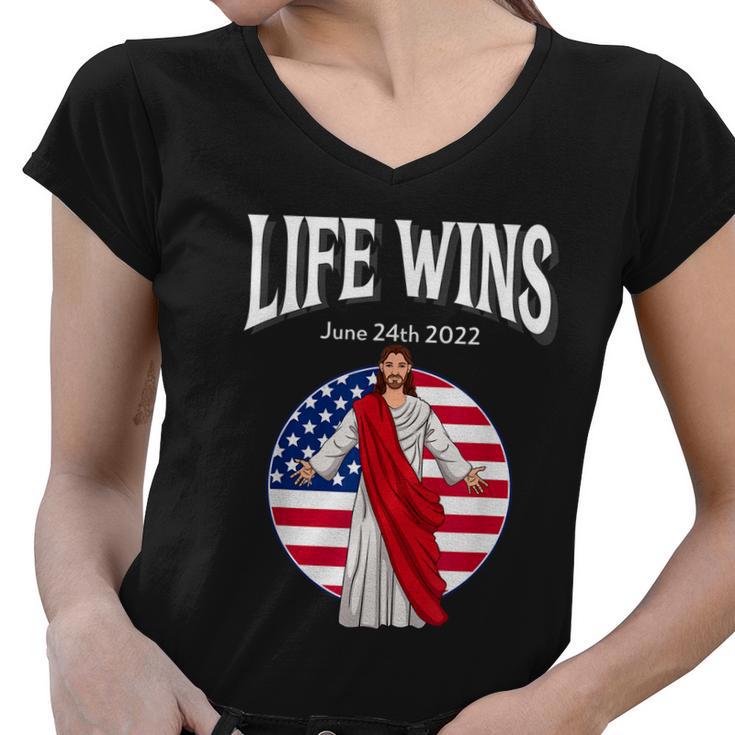 Pro Life Movement Right To Life Pro Life Advocate Victory V5 Women V-Neck T-Shirt