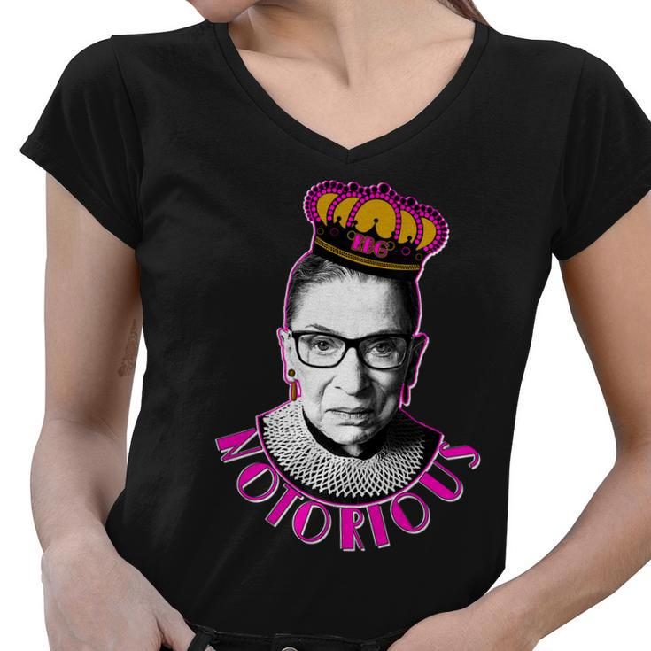 Queen Notorious Rbg Ruth Bader Ginsburg Tribute Women V-Neck T-Shirt