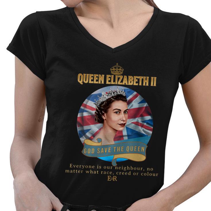 Queens Platinum Jubilee Celebration Women V-Neck T-Shirt