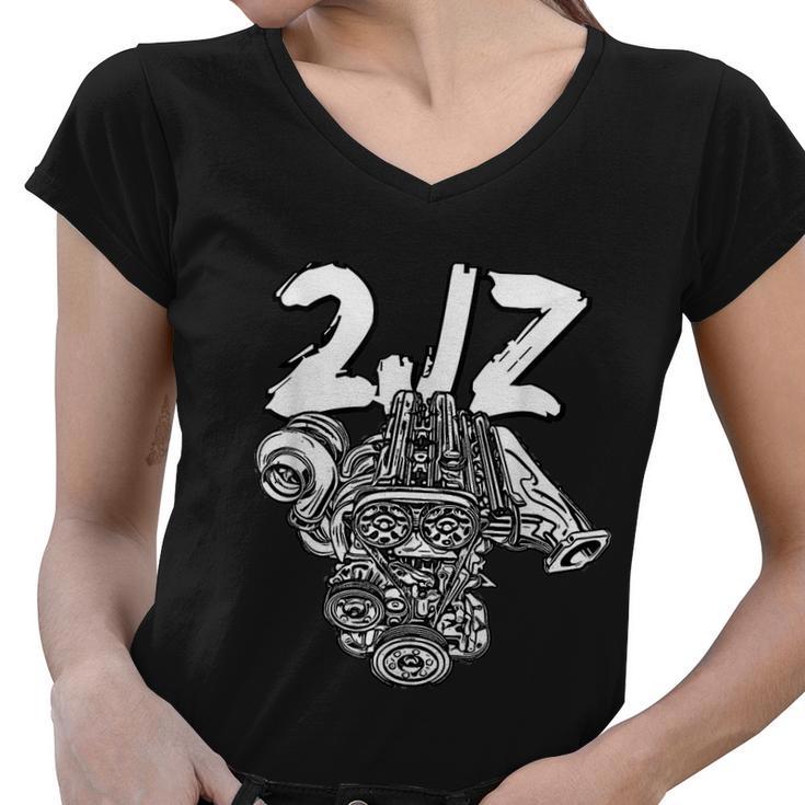 R33 Jdm Cars Motorsport Jdm Cars R34 2Jz Engine 2Jz Turbo Women V-Neck T-Shirt