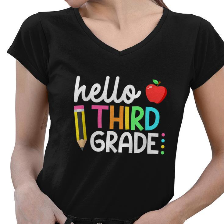 Rainbow Team 3Rd Grade Back To School Women V-Neck T-Shirt