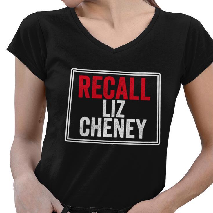 Recall Liz Cheney Anti Liz Cheney Defeat Liz Cheney Funny Gift Women V-Neck T-Shirt