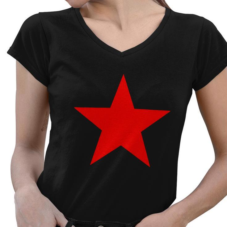Red Star Tshirt Women V-Neck T-Shirt