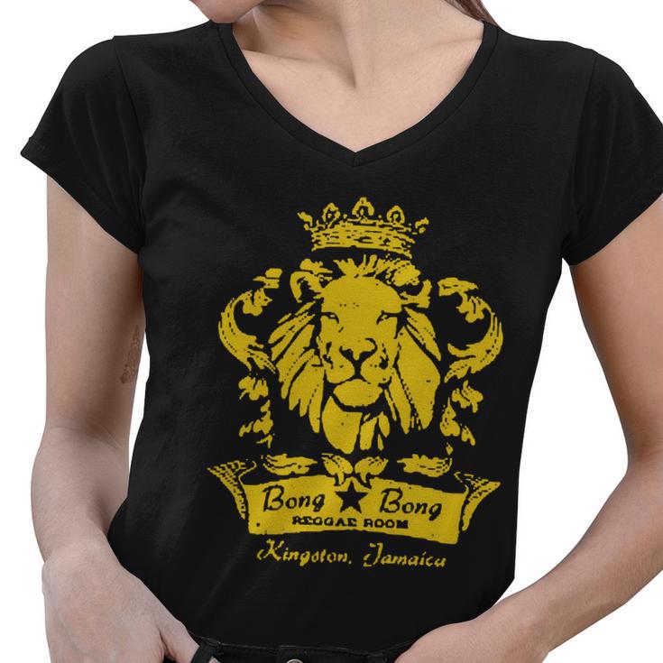 Reggae Lion Bar Tshirt Women V-Neck T-Shirt