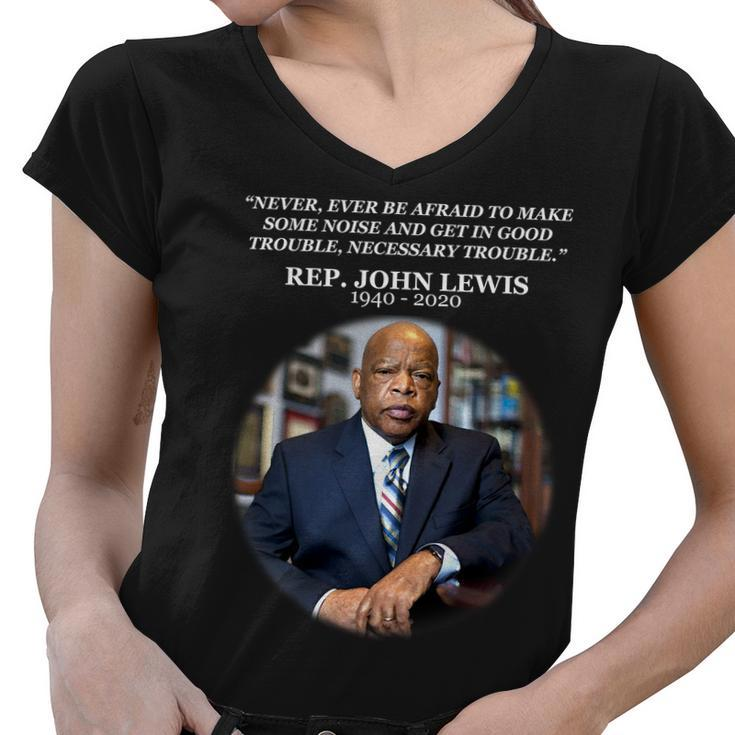 Representative John Lewis Tribute 1940-2020 Tshirt Women V-Neck T-Shirt