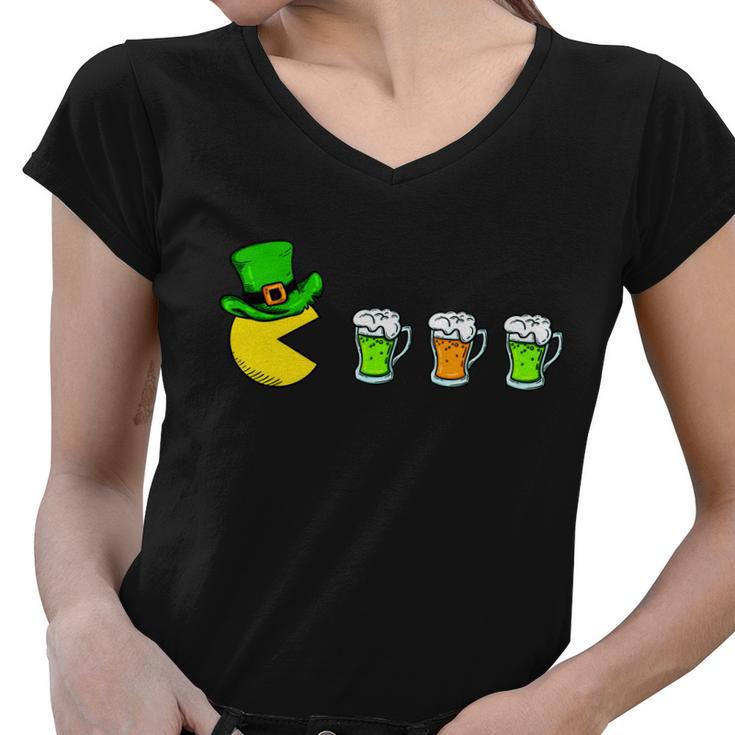 Retro St Patricks Day Drinking Game Tshirt Women V-Neck T-Shirt