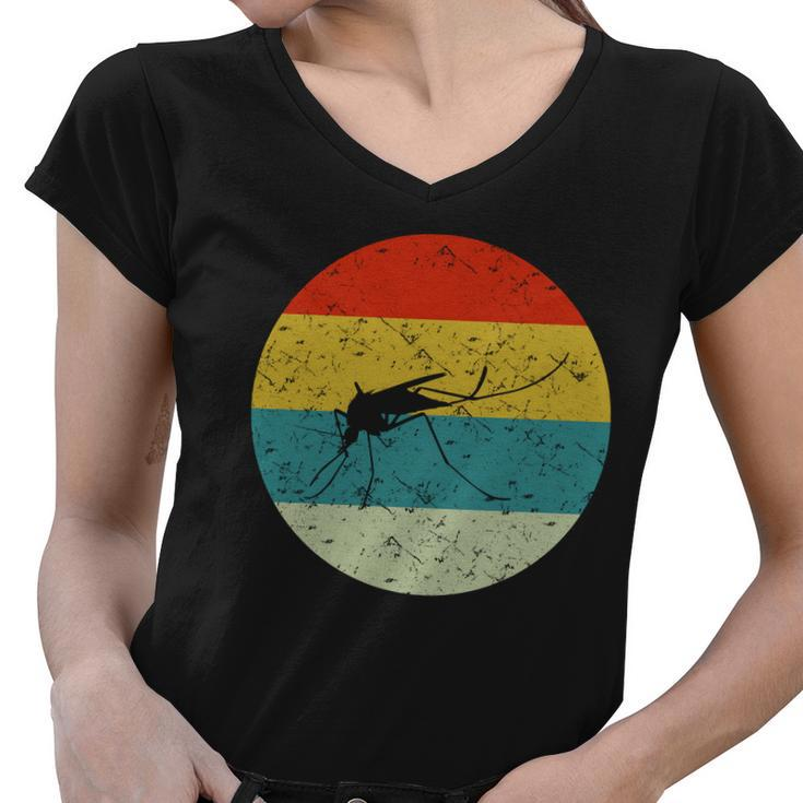 Retro Vintage Mosquito Women V-Neck T-Shirt