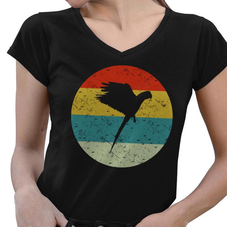 Retro Vintage Parrot V2 Women V-Neck T-Shirt