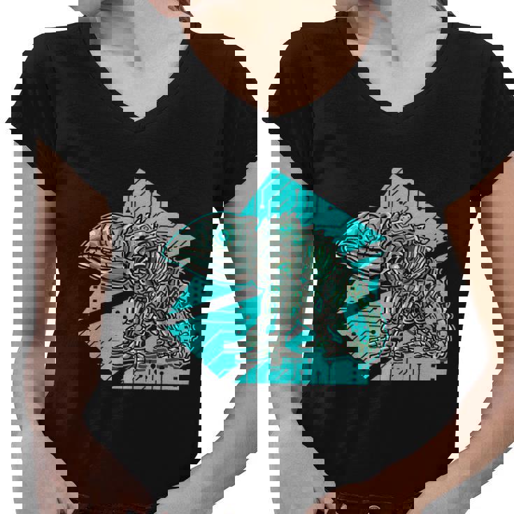 Robotic Chameleon Funny Gift For Reptile Lovers Lizard Lovers Gift Women V-Neck T-Shirt