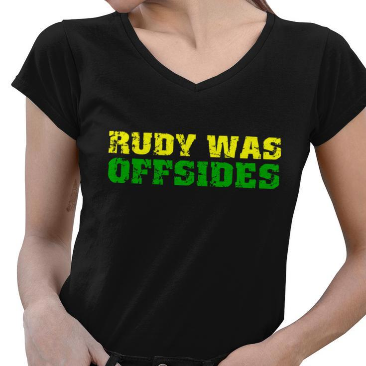 Rudy Was Offsides Women V-Neck T-Shirt