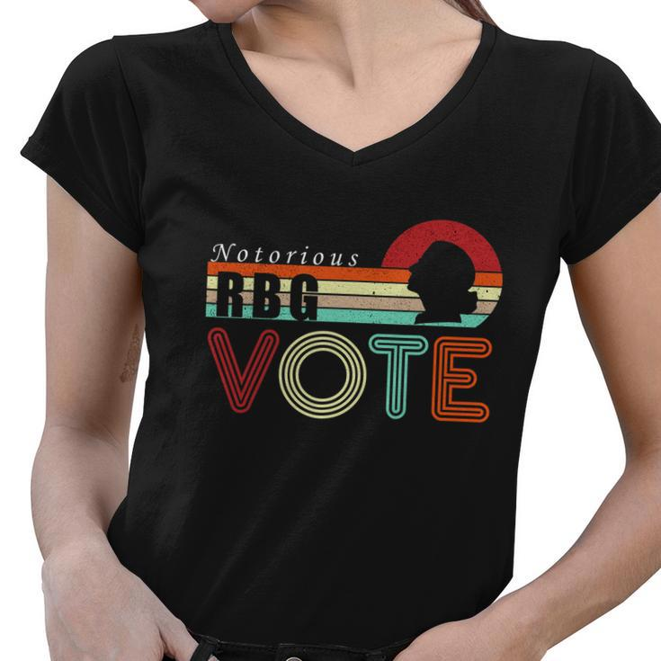 Ruth Bader Ginsburg Notorious Rbg Vote Women V-Neck T-Shirt