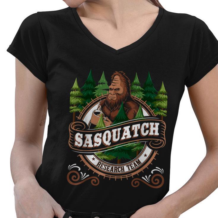 Sasquatch Research Team Funny Bigfoot Fan Women V-Neck T-Shirt