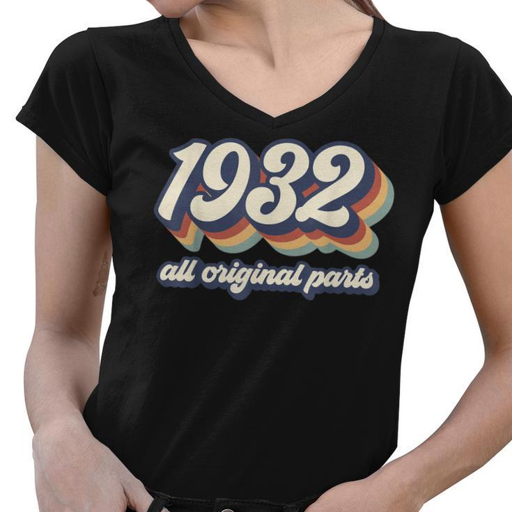 Sassy Since 1932 Fabulous 90Th Birthday Gifts Ideas For Her  V2 Women V-Neck T-Shirt