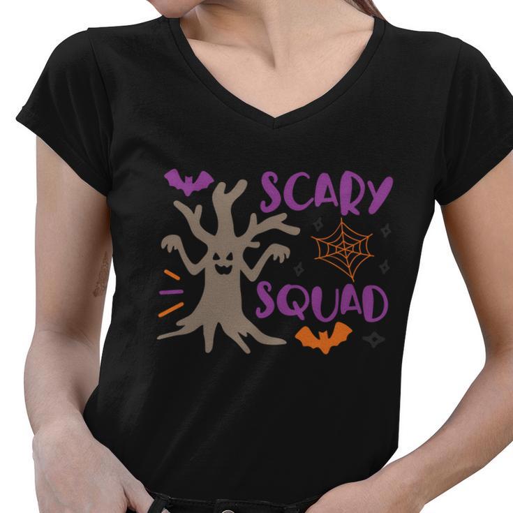 Scary Squad Funny Halloween Quote V4 Women V-Neck T-Shirt