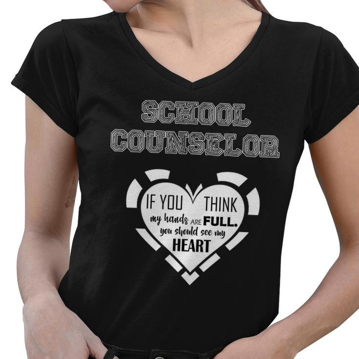School Counselor Tshirt V2 Women V-Neck T-Shirt