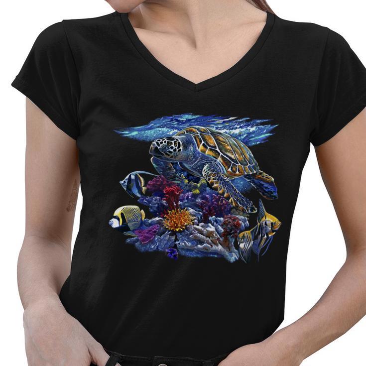 Sea Turtle Life Women V-Neck T-Shirt