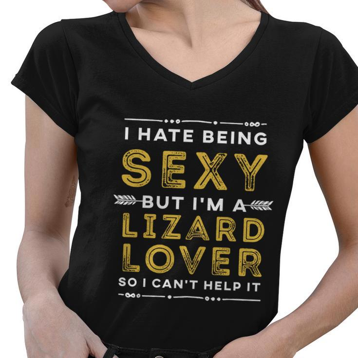 Sexy Lizard Lover Gift For Lizard Lovers Gift Women V-Neck T-Shirt