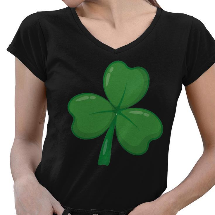 Shamrock St Patricks Day Graphic Design Printed Casual Daily Basic V2 Women V-Neck T-Shirt