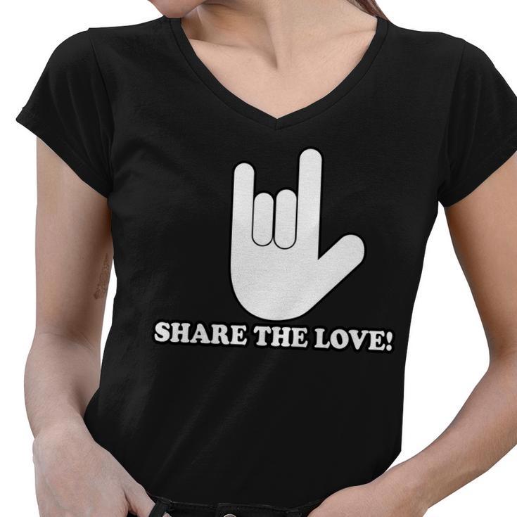 Share The Love Women V-Neck T-Shirt