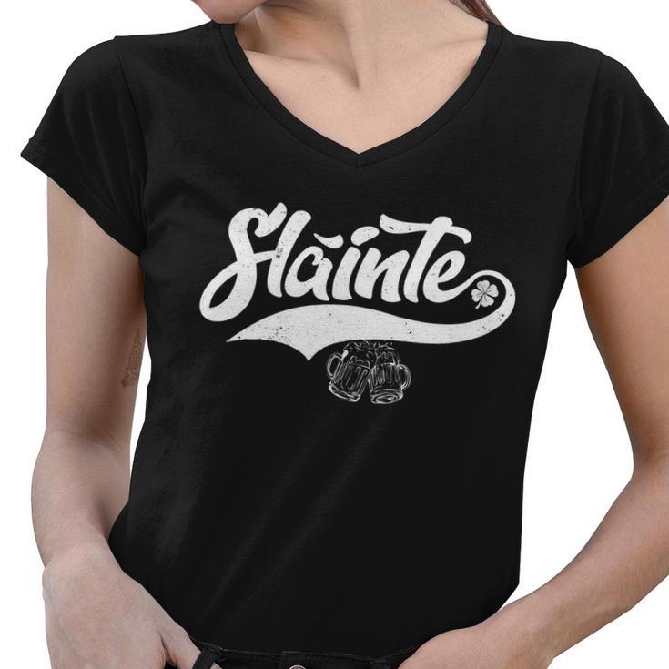 Slainte Irish Cheers Tshirt Women V-Neck T-Shirt