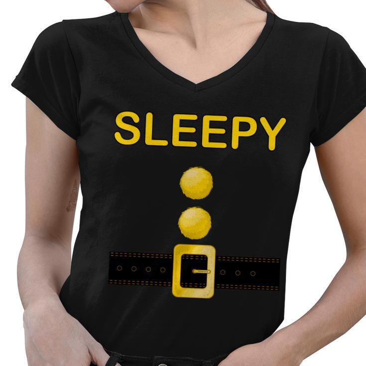 Sleepy Dwarf Costume Tshirt Women V-Neck T-Shirt
