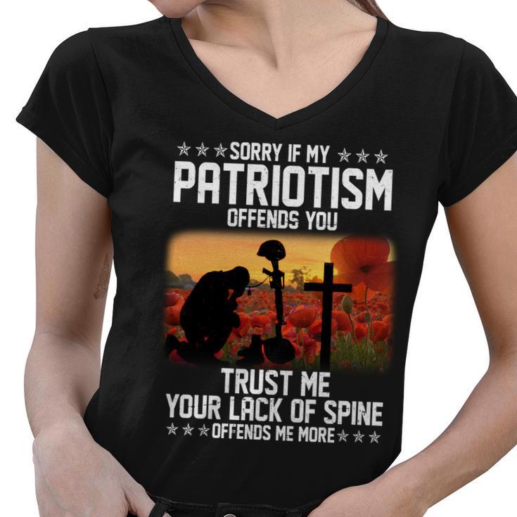 Sorry If My Patriotism Offends You Tshirt Women V-Neck T-Shirt