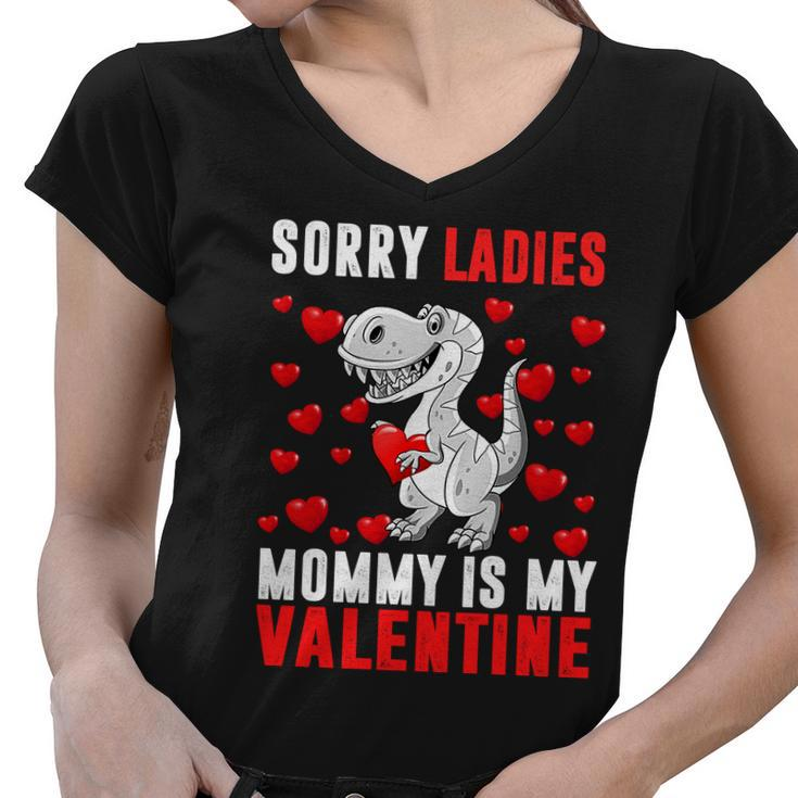 Sorry Ladies Mommy Is My Valentine V2 Women V-Neck T-Shirt