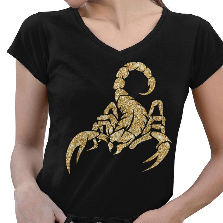 Sparkly Scorpion Tshirt Women V-Neck T-Shirt