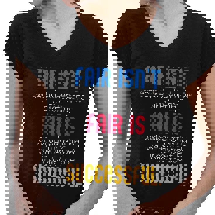 Special Education Teacher Fair Is School Sped Teacher Women V-Neck T-Shirt