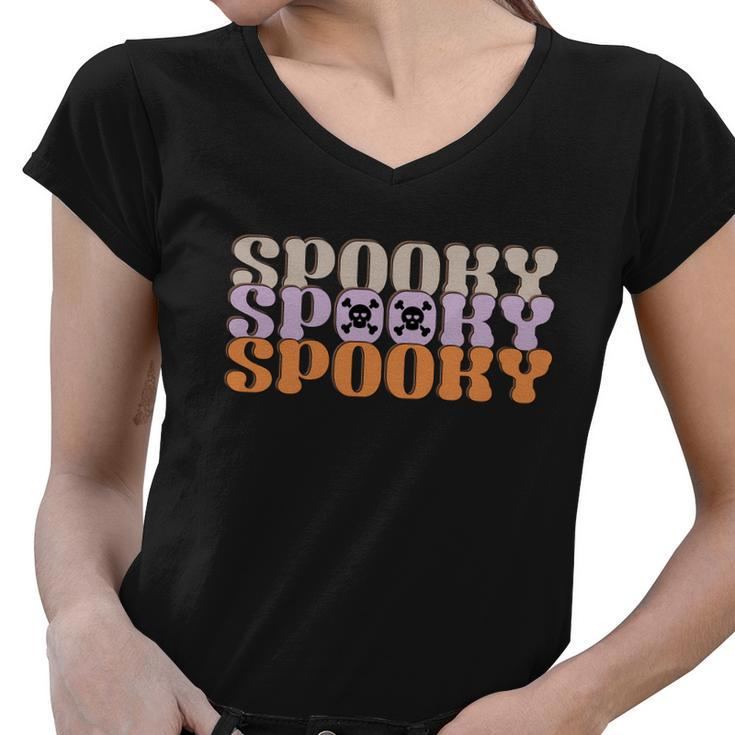 Spooky Spooky Spooky Halloween Quote V2 Women V-Neck T-Shirt