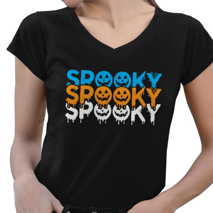 Spooky Spooky Spooky Halloween Quote V4 Women V-Neck T-Shirt