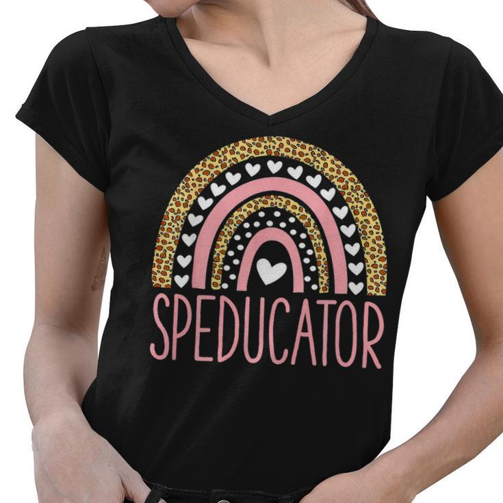 Superteacher Superhero Funny Teacher Gift V2 Women V-Neck T-Shirt