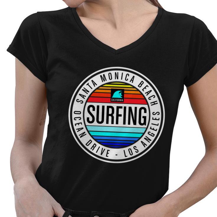 Surfing Logo Women V-Neck T-Shirt